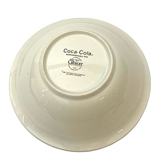 COCA-COLA Gibson Serving Bowl Checkered Design LARGE 10" Vintage 1997 - Picture 3 of 3